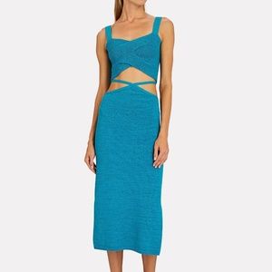 Cult Gaia Set - Brieann Knit Top and Hedda Skirt, Cyan Blue, Size S, NWT